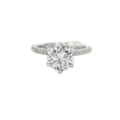 1.72ct Round Cut Lab Grown Valentina Design White Gold