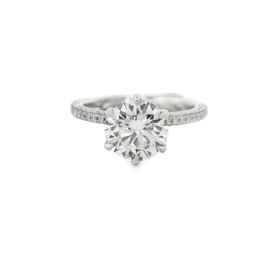 1.72ct Round Cut Lab Grown Valentina Design White Gold