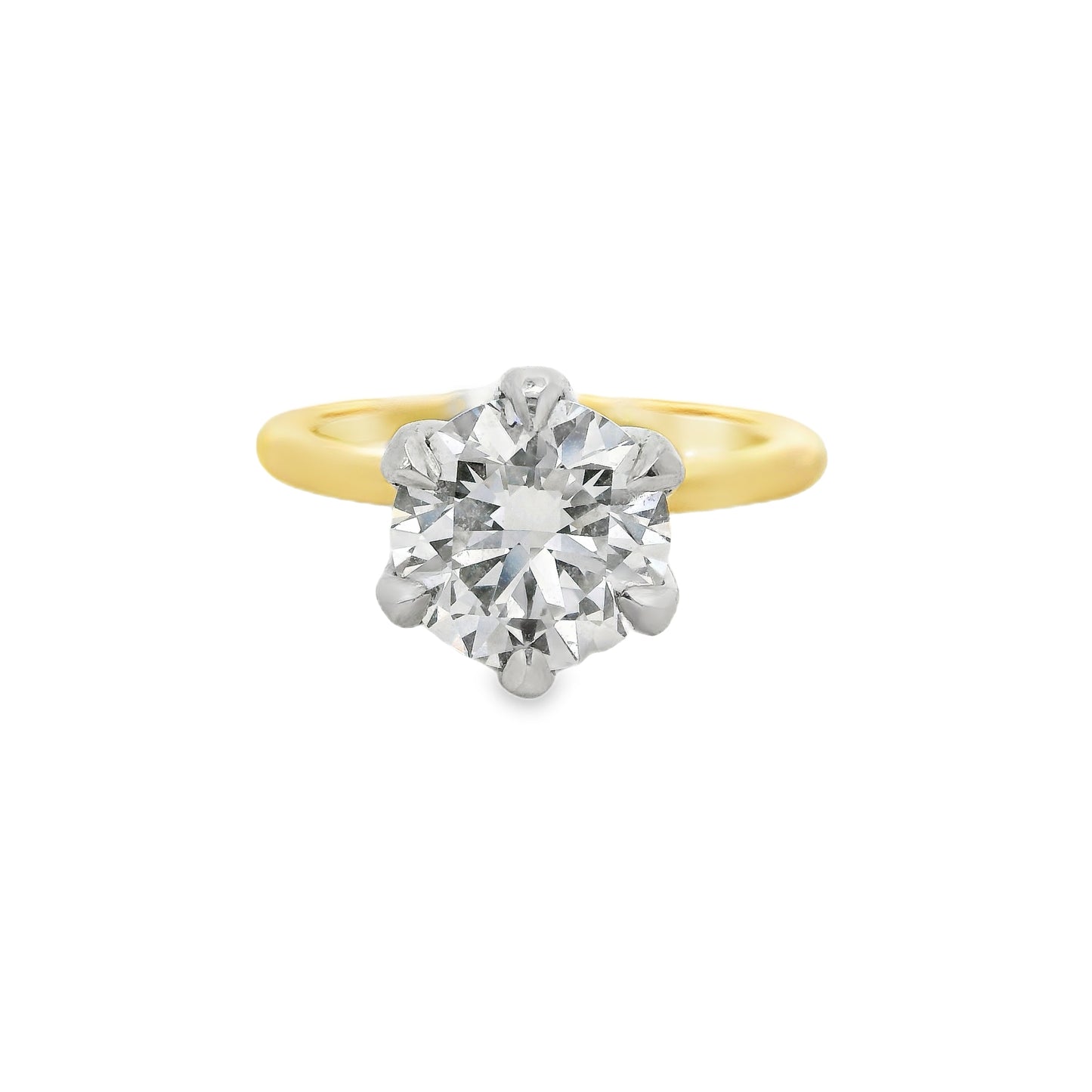 2.04ct Round Cut Lab Grown Custom Catalina Design Two tone
