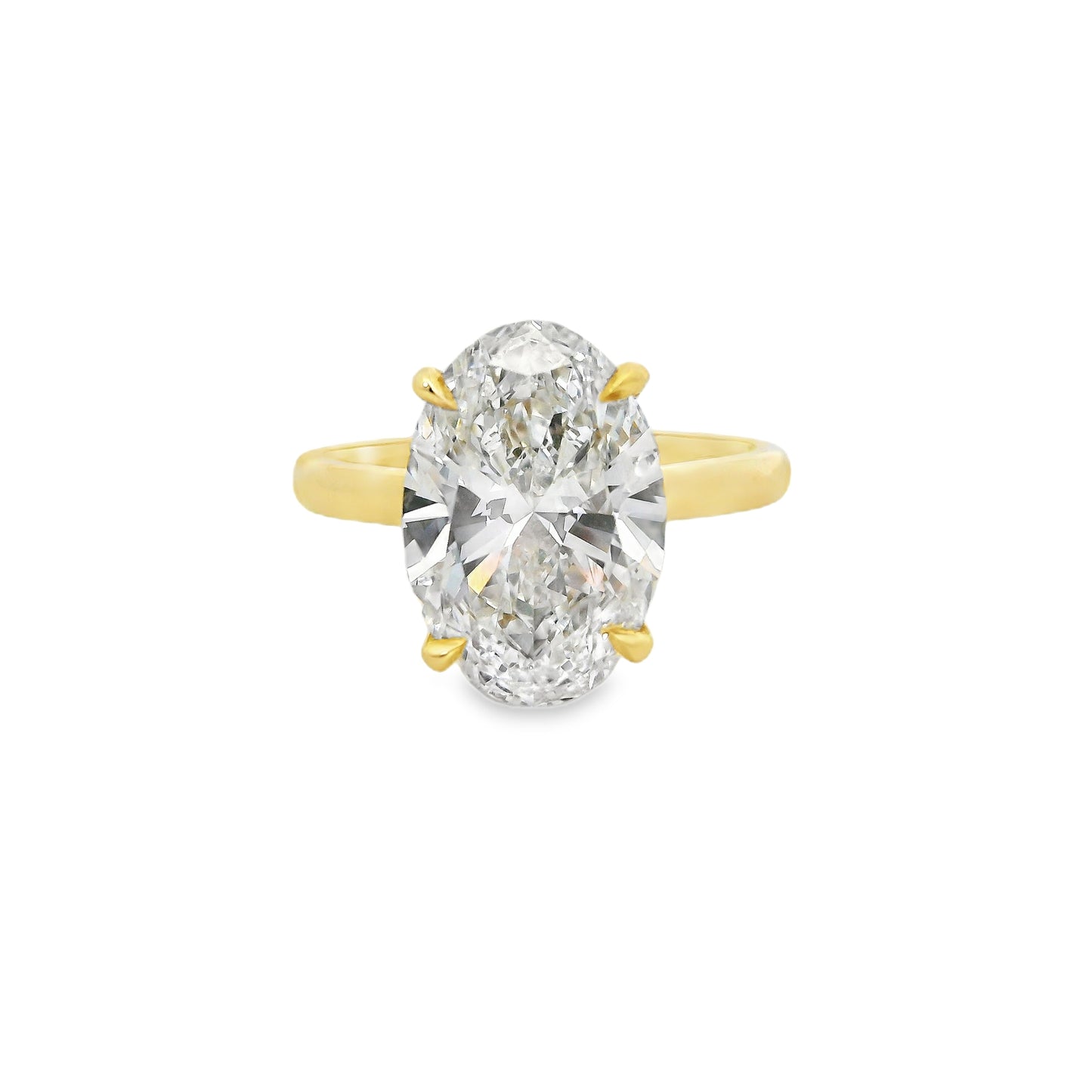 4.00ct Oval Cut Lab Grown Custom Ava Design Yellow Gold