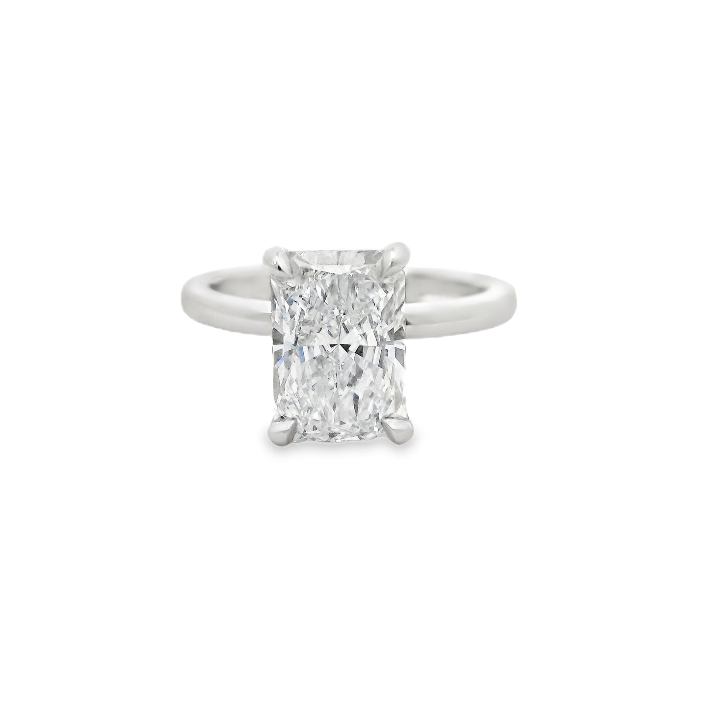 2.51ct Radiant Cut Lab Grown Audrey Design Platinum