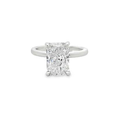 2.51ct Radiant Cut Lab Grown Audrey Design Platinum