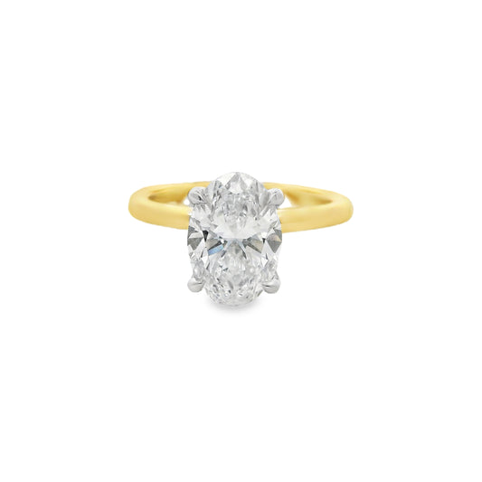 1.58ct Oval Cut Lab Grown Audrey Design Two-tone
