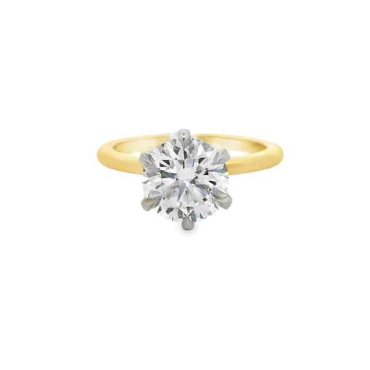 1.88ct Round Cut Lab Grown Henri Design Two-tone