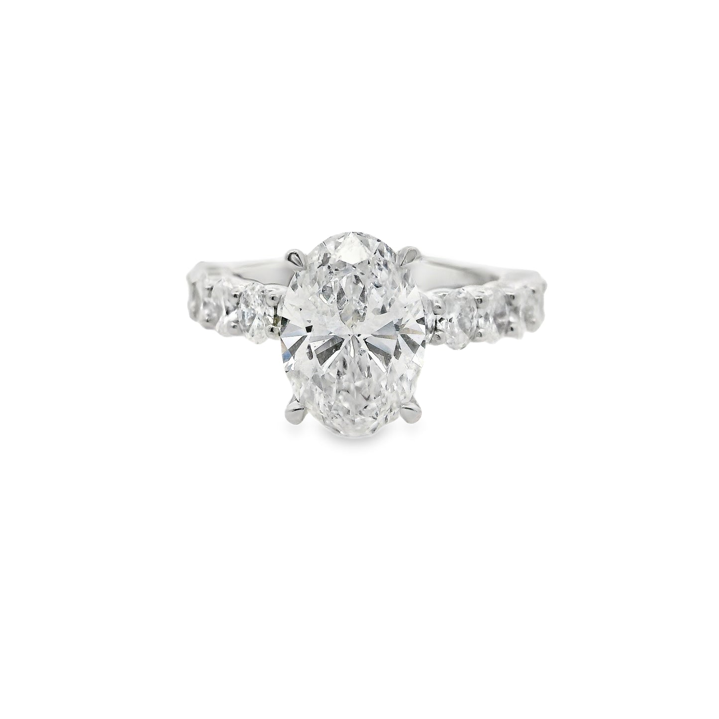 2.55ct Oval Cut Lab Grown Custom Charlet Design Platinum