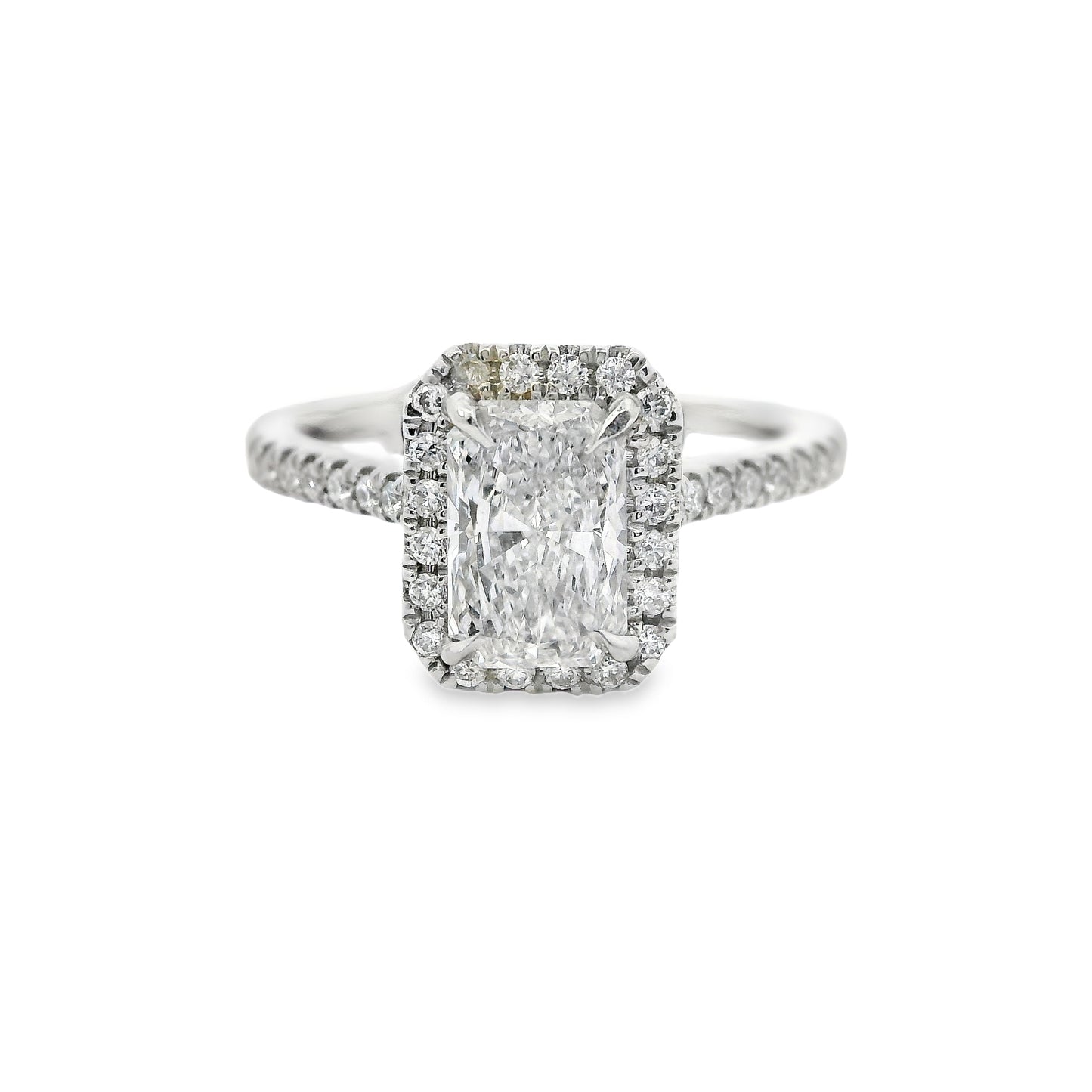 1.20ct Radiant Cut Natural Diamond Custom Elle Design Platinum