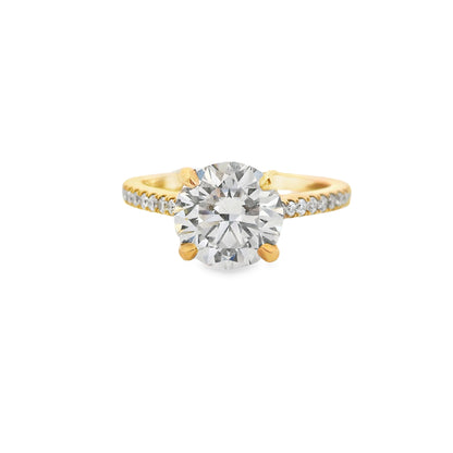 2.01ct Round Cut Lab Grown Custom La Maja Design Rose Gold