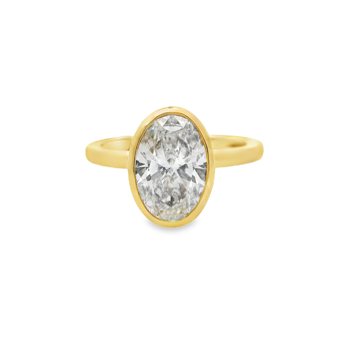 2.04ct Oval Cut Lab Grown ESTELLE Design Yellow Gold