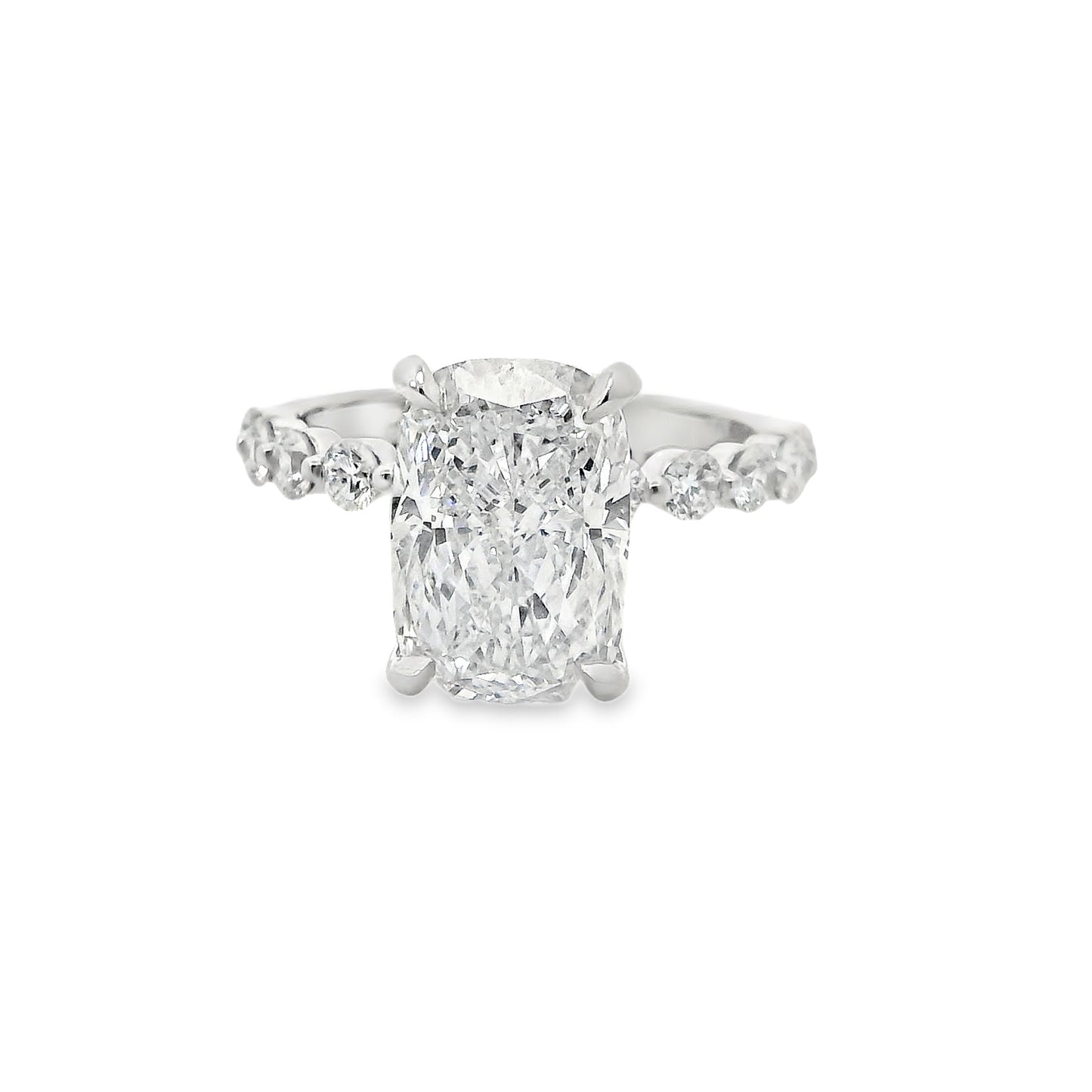 1.53ct Cushion Cut Lab Grown Aurora Design Platinum