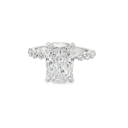 1.53ct Cushion Cut Lab Grown Aurora Design Platinum