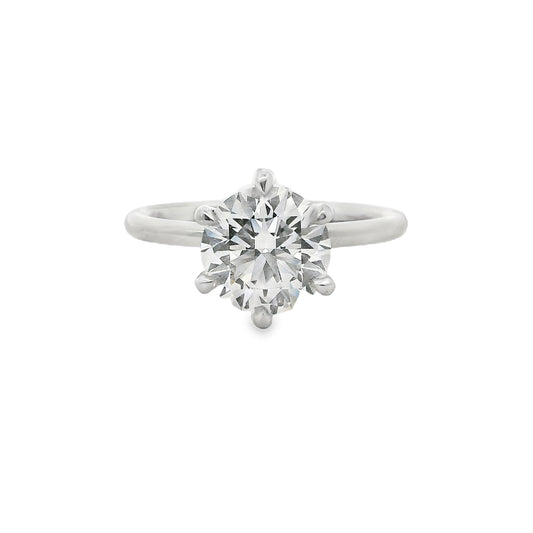 2.01ct Round Cut Lab Grown Henri Design Platinum