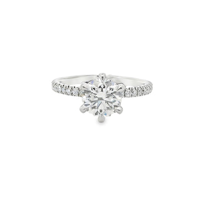 1.50ct Round Cut Lab Grown Veneto Design Platinum