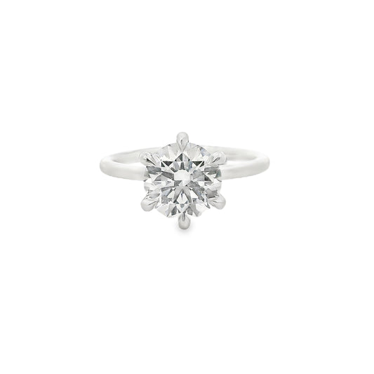 2.21ct Round Cut Lab Grown Henri Design Platinum