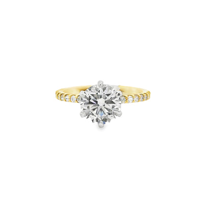 1.70ct Round Cut Lab Grown Veneto Design Two-Tone