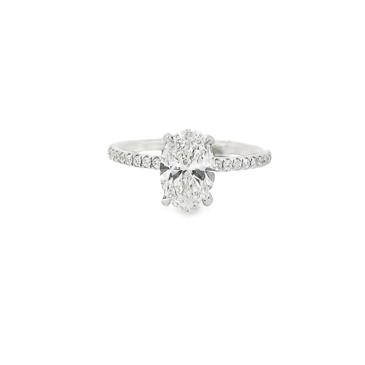 1.53ct Oval Cut Lab Grown Veneto Design Platinum