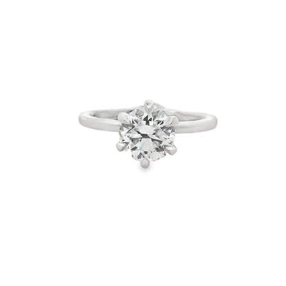 1.50ct Round Cut Lab Grown Henri Design Platinum