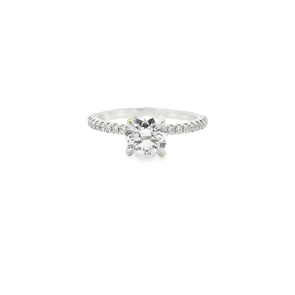 1.00ct Round Cut Natural Grown Grandi Design White Gold