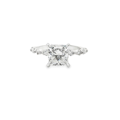 2.05ct Princess cut Lab Grown Ivy Design White Gold