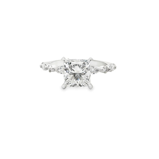2.05ct Princess cut Lab Grown Ivy Design White Gold