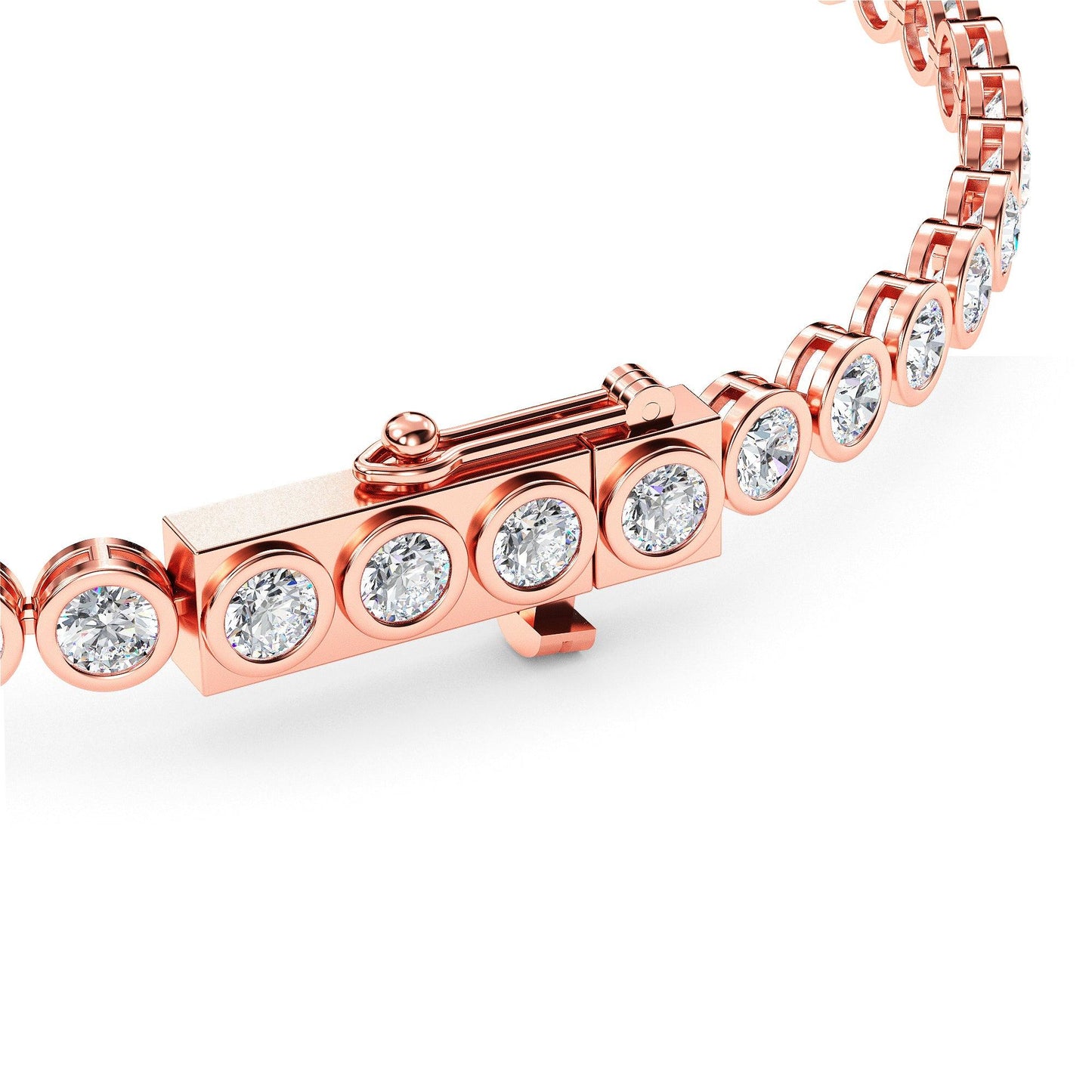 5.00ct Bezel Set Diamond Tennis Bracelet - Michael Arthur Diamonds