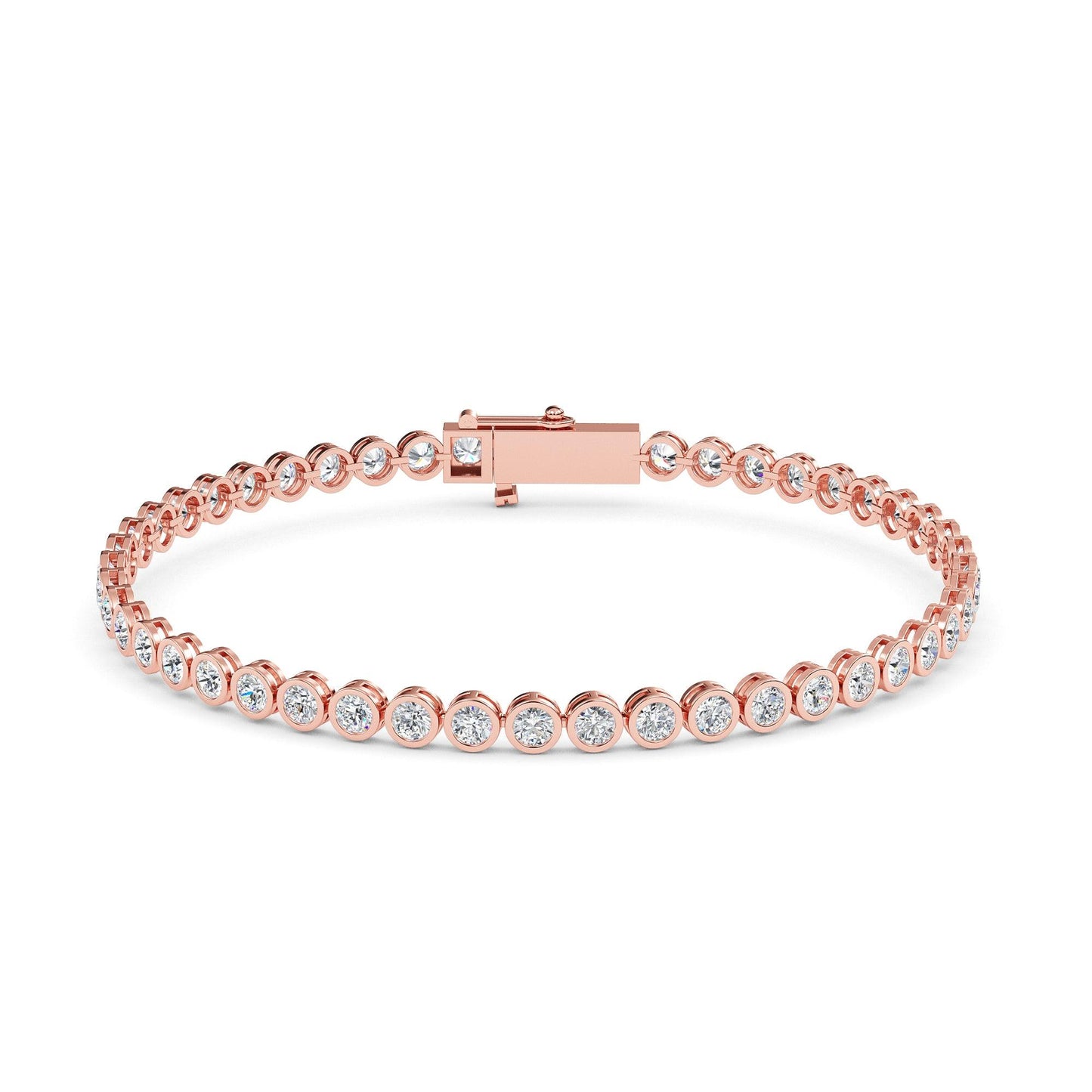 5.00ct Bezel Set Diamond Tennis Bracelet - Michael Arthur Diamonds