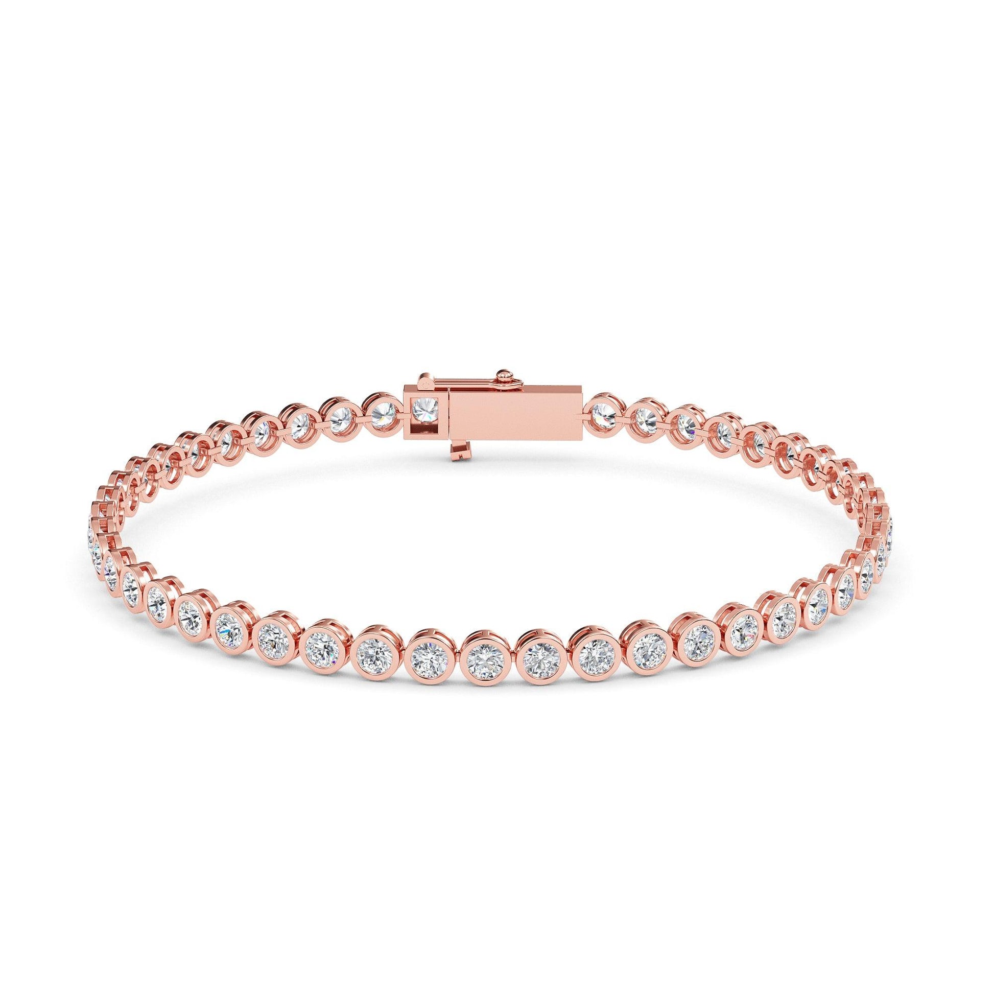 5.00ct Bezel Set Diamond Tennis Bracelet - Michael Arthur Diamonds