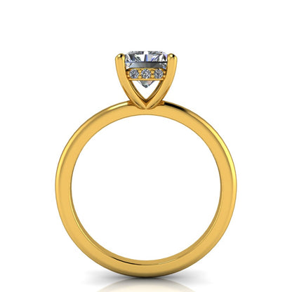 1.54ct Radiant Cut Lab Grown Audrey Design Yellow Gold