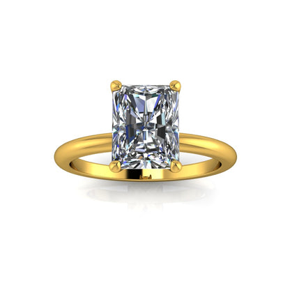 1.54ct Radiant Cut Lab Grown Audrey Design Yellow Gold