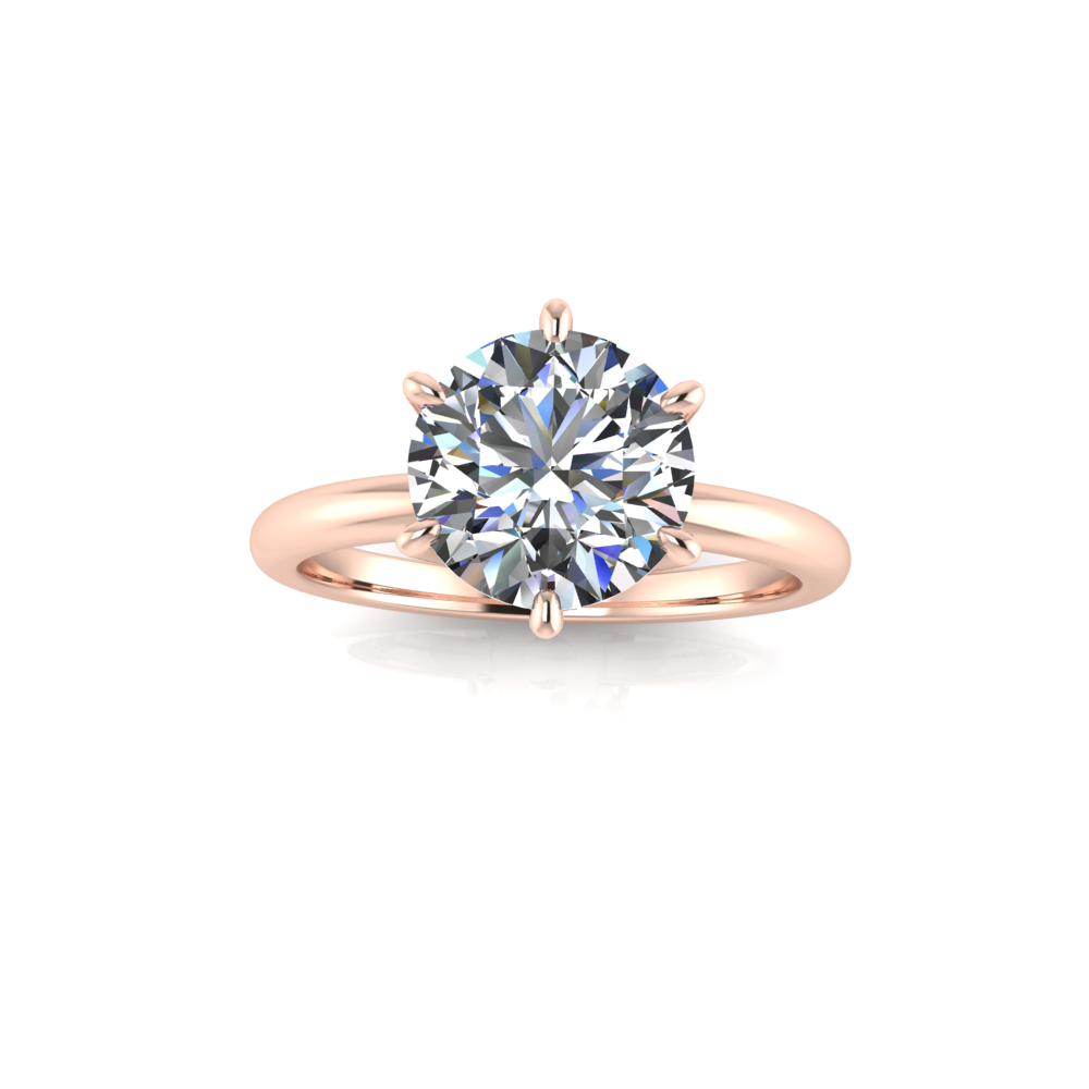 1.50ct Round Cut Lab Grown Lilly Design Rose Gold