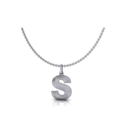 S-Initial-Pendant-White