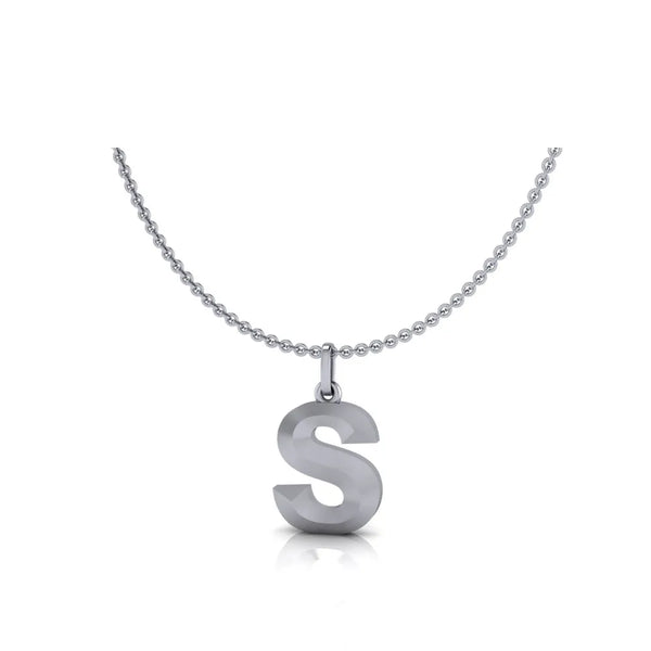 S-Initial-Pendant-White