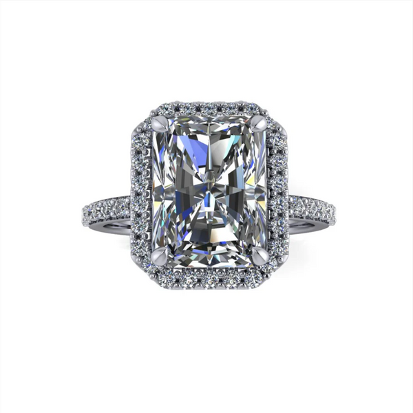 1.20ct Radiant Cut Natural Diamond Custom Elle Design Platinum
