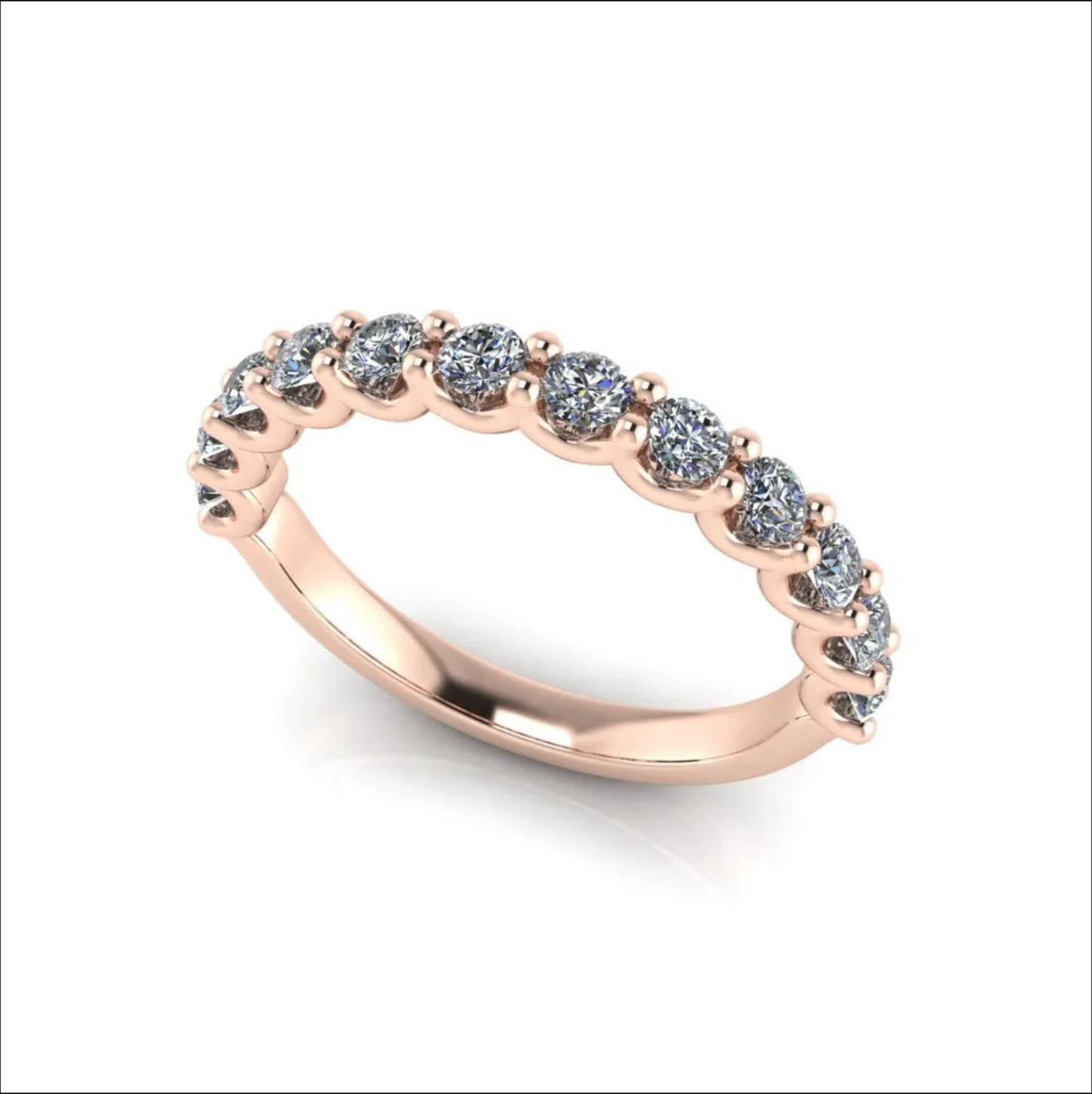 Natalie Design 7pt Natural Diamond Wedding Band