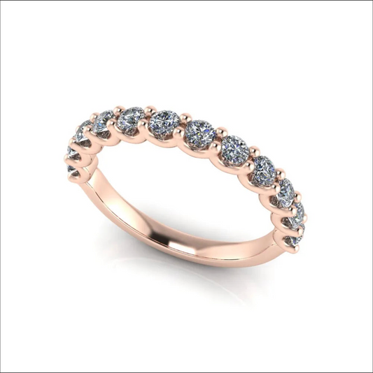 Natalie Design 7pt Natural Diamond Wedding Band