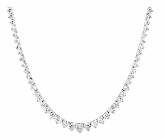 Graduated Lab Grown Diamond Tennis Necklace