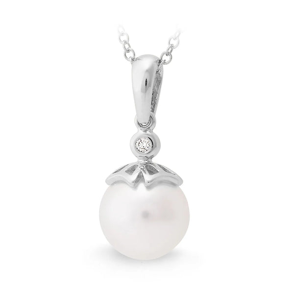 South Sea Pearl & Diamond Drop Pendant