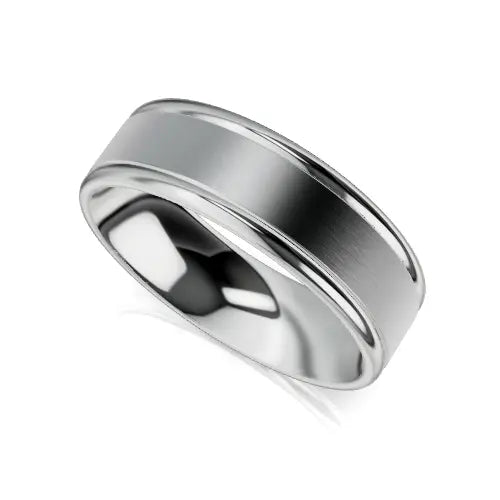Theodore Wedding Ring full white grey 