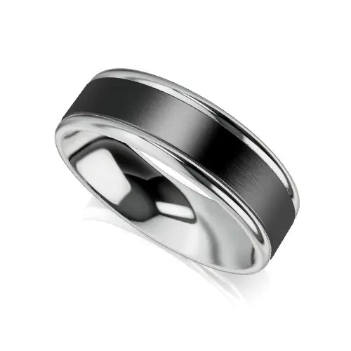 Theodore Wedding Ring zinc white