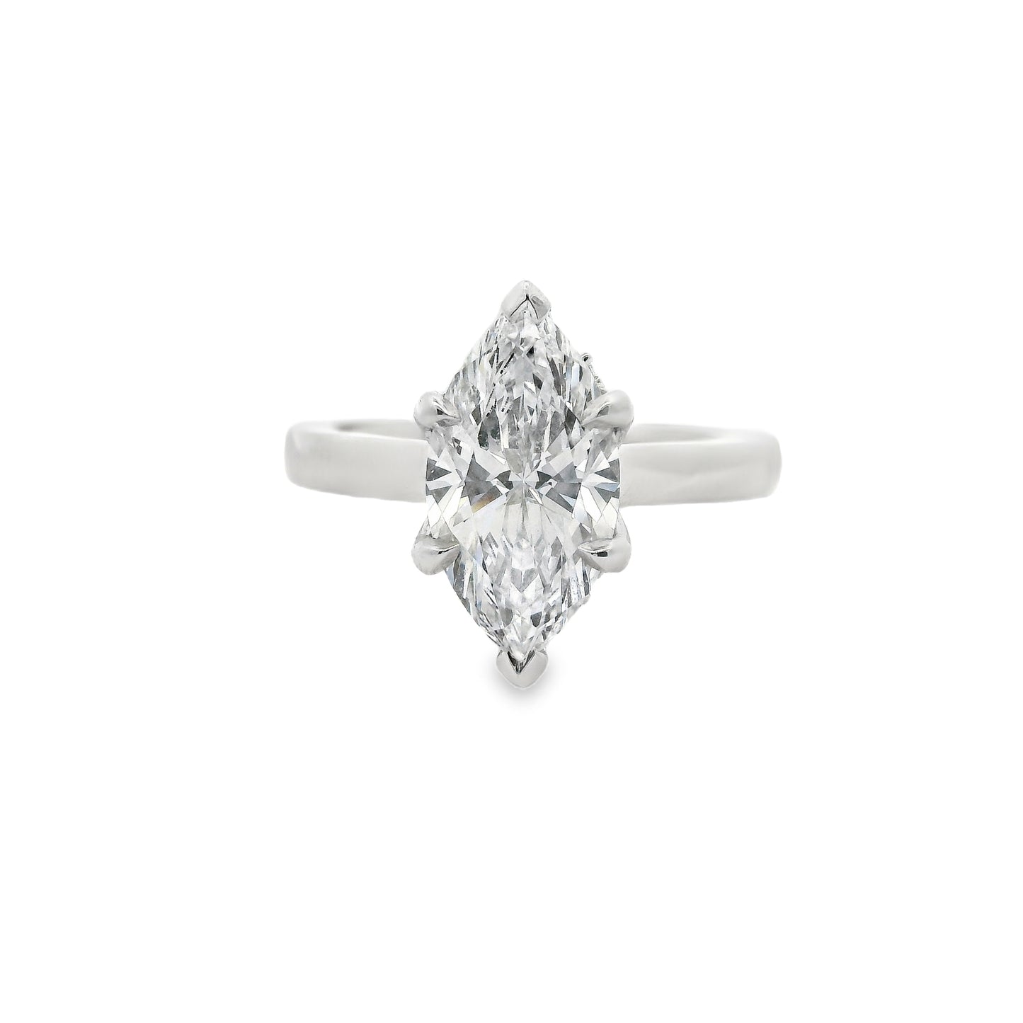 2.12ct Marquise Cut Lab Grown Tulip Design Platinum