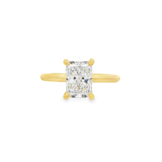 1.50ct Radiant Cut Natural Diamond Lara Design Yellow Gold
