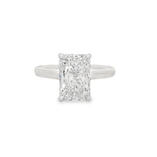 2.51ct Radiant Cut Lab Grown Bella Design Platinum