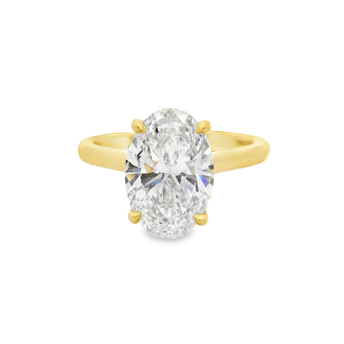 2.70ct Oval Cut Lab Grown Ava Design Yellow Gold