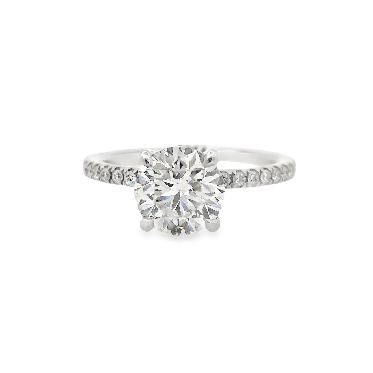 1.30ct Round Cut Natural Diamond Bassano Design Platinum