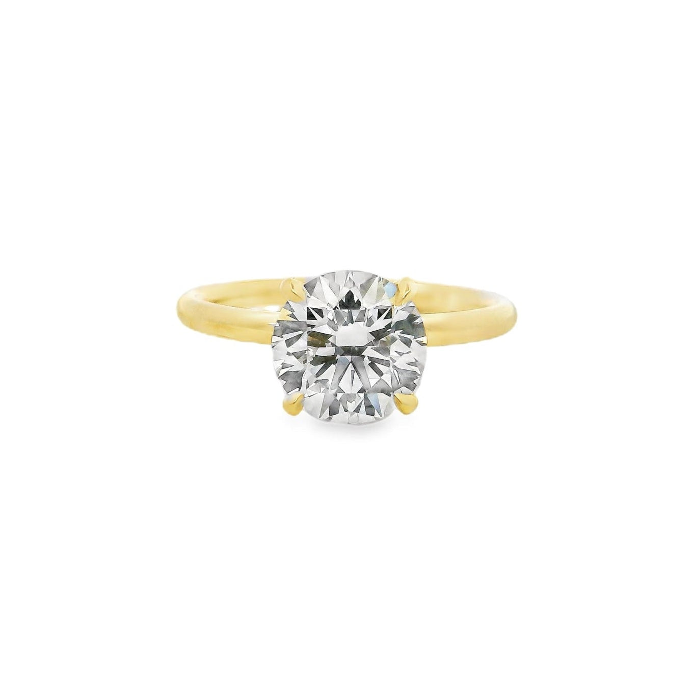 2.00ct Round Cut Lab Grown Olivia Design Yellow Gold