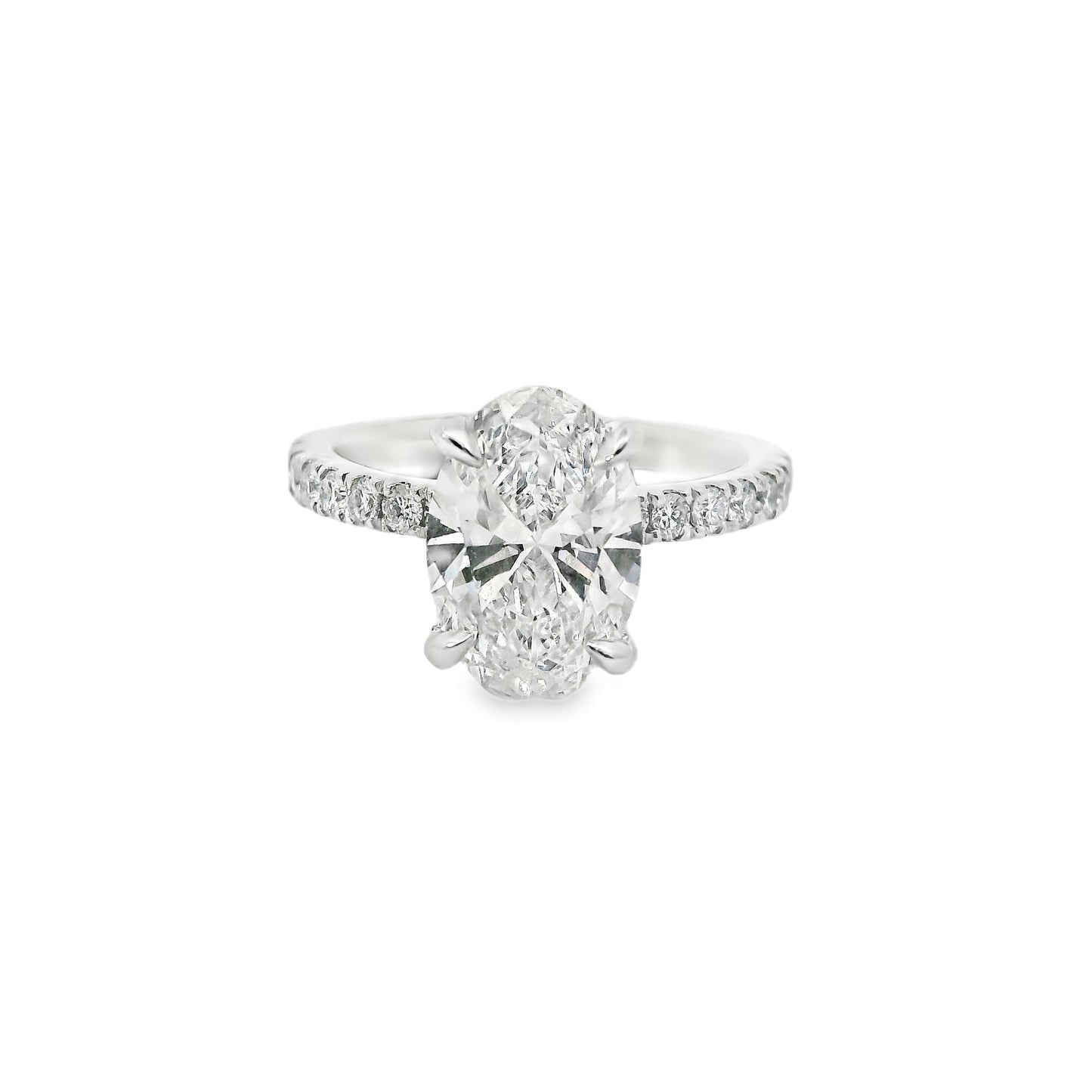 5.06ct Oval Cut Lab Grown Bassano Design Platinum