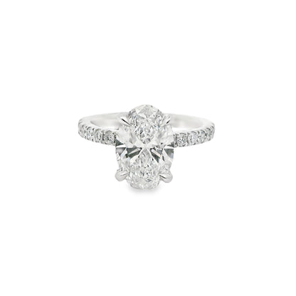 5.06ct Oval Cut Lab Grown Bassano Design Platinum