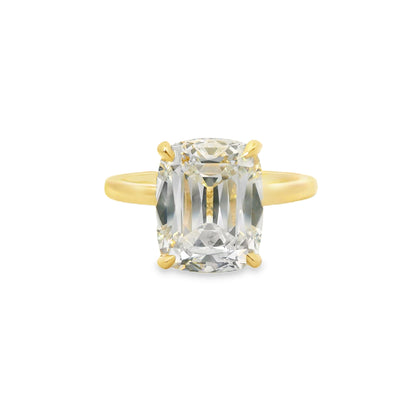 4.07ct Old Mined Cut Lab Grown Audrey Design Yellow Gold