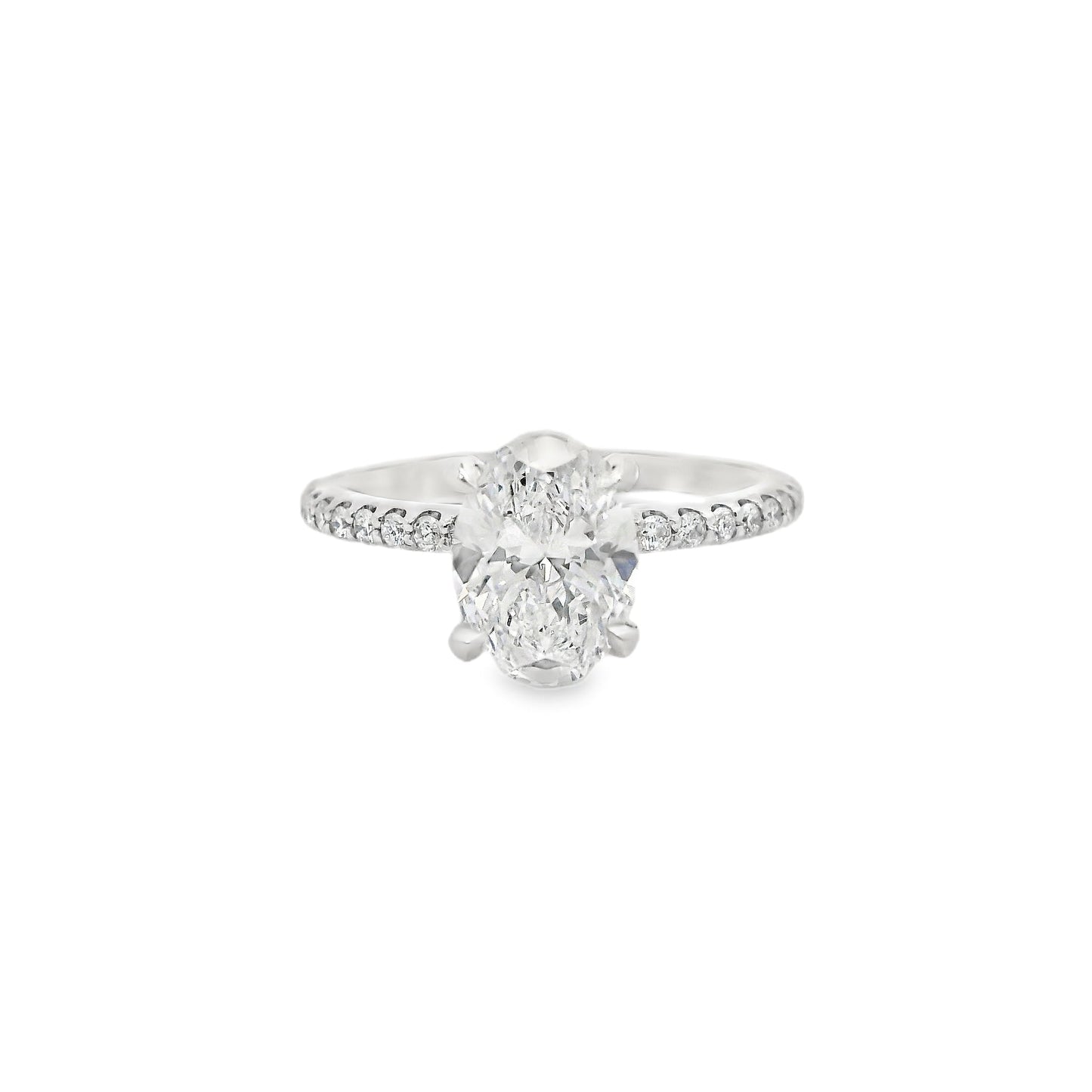 1.21ct Oval Cut Lab Grown Grandi Design White Gold