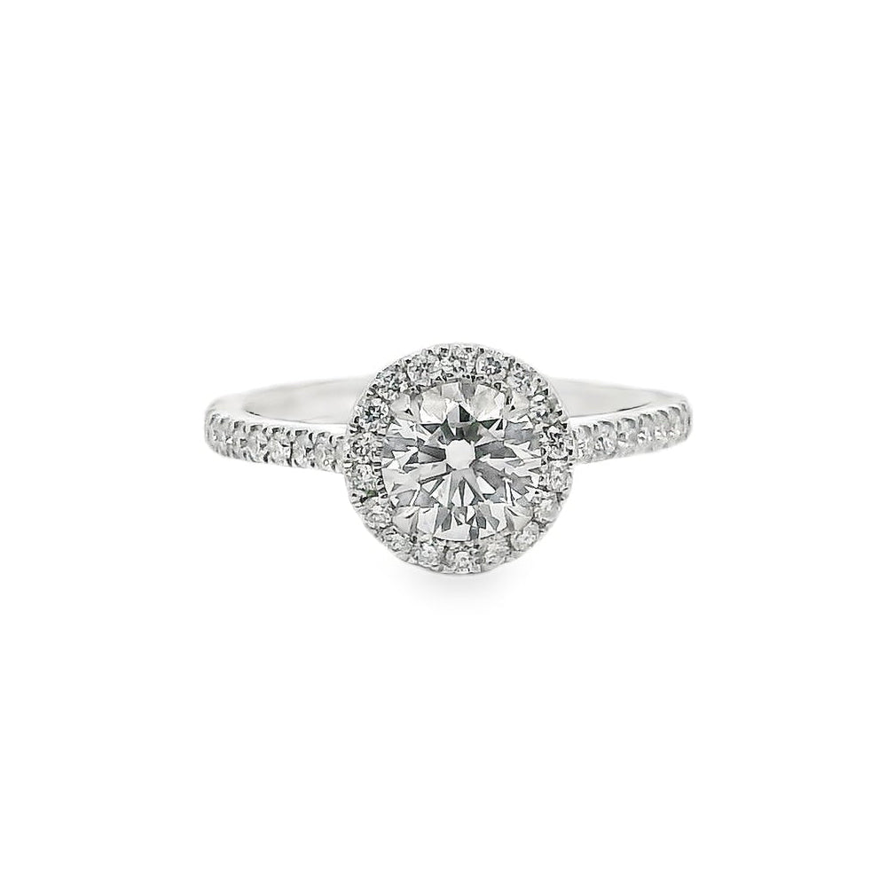 1.00ct Round Brilliant Cut Lab Grown Custom Valerie Design Platinum