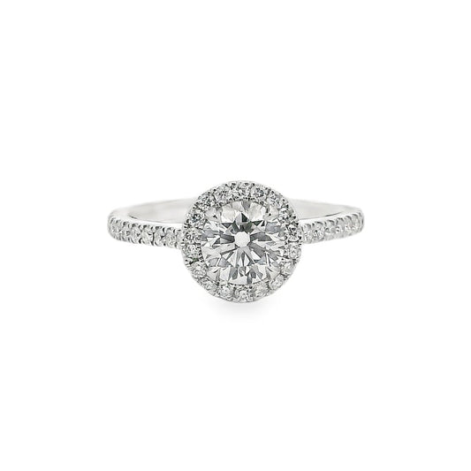 1.00ct Round Brilliant Cut Lab Grown Custom Valerie Design Platinum